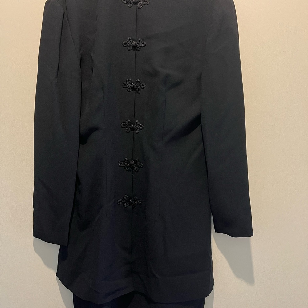 Vintage 90s Black Long Coat dress